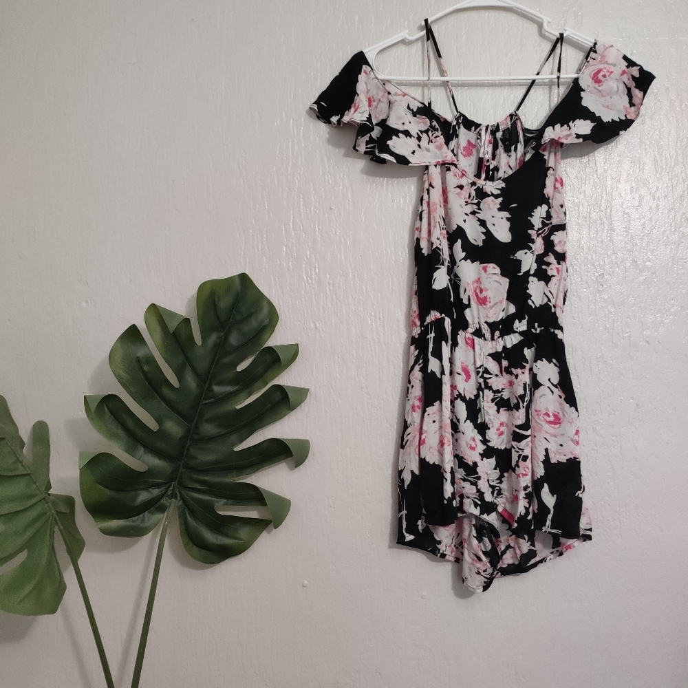 Cold shoulder romper